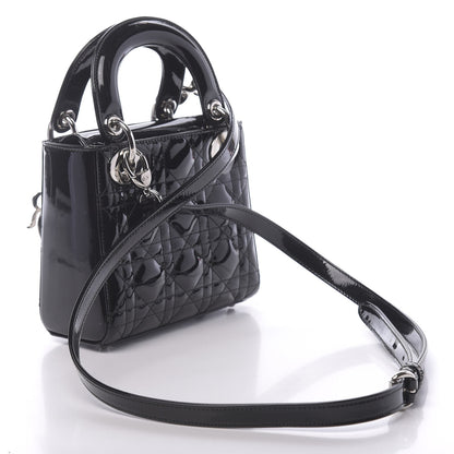Christian Dior Patent Cannage Mini Lady Dior Black 3 of 11