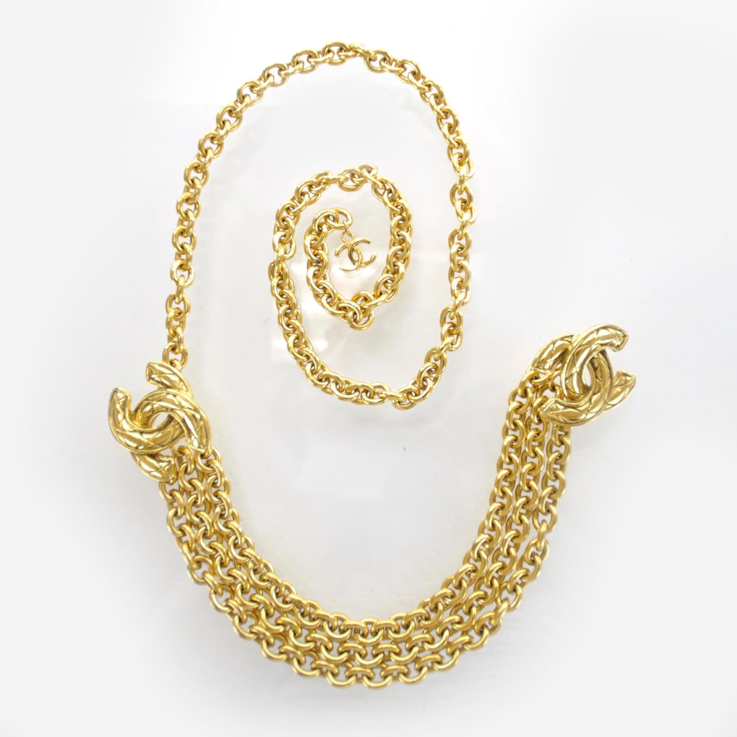 Chanel Chain Quilted CC Belt Gold 1 of 5