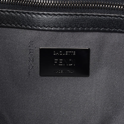 Fendi Vitello Dolce Lace Up Baguette Black 7 of 20