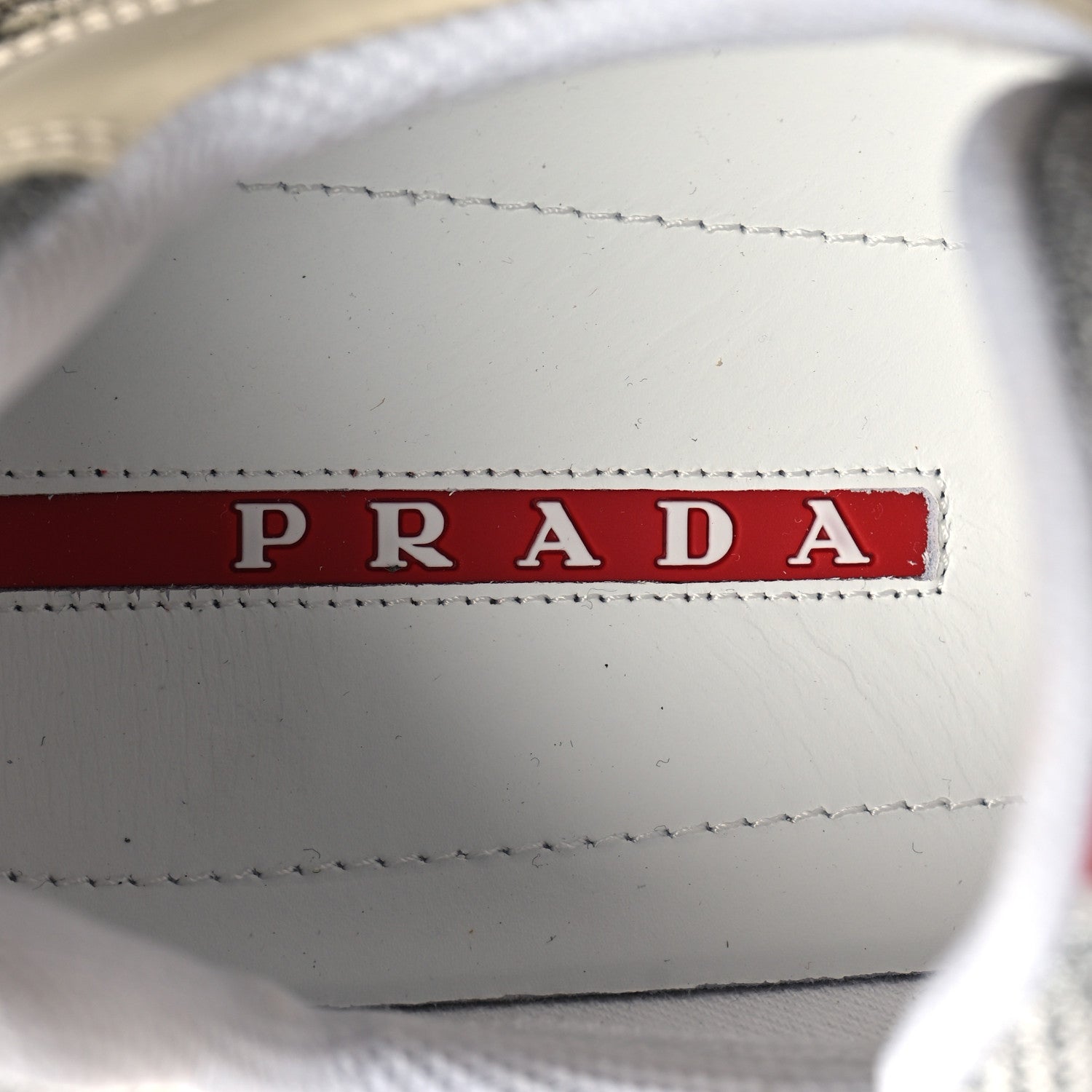 Prada Patent Mens America's Cup Patchwork Sneakers 9 Vanilla Silver 8 of 9