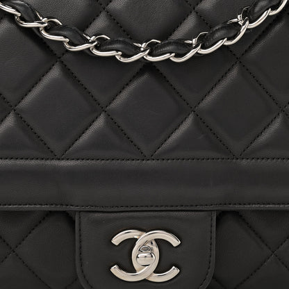 Chanel Lambskin Quilted Large Coco Rider Flap Black 8 of 11