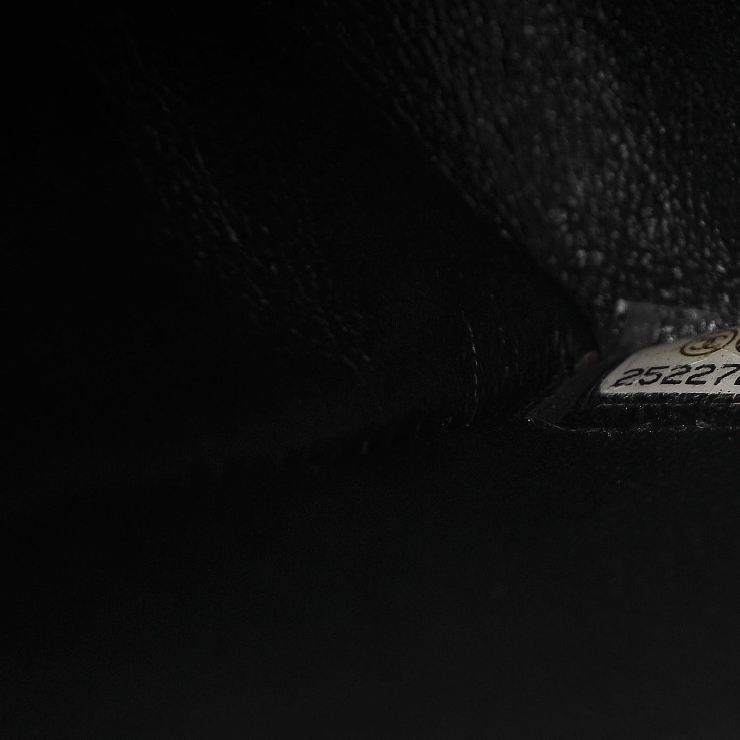 Iridescent Caviar Quilted Mini Rectangular Flap Black