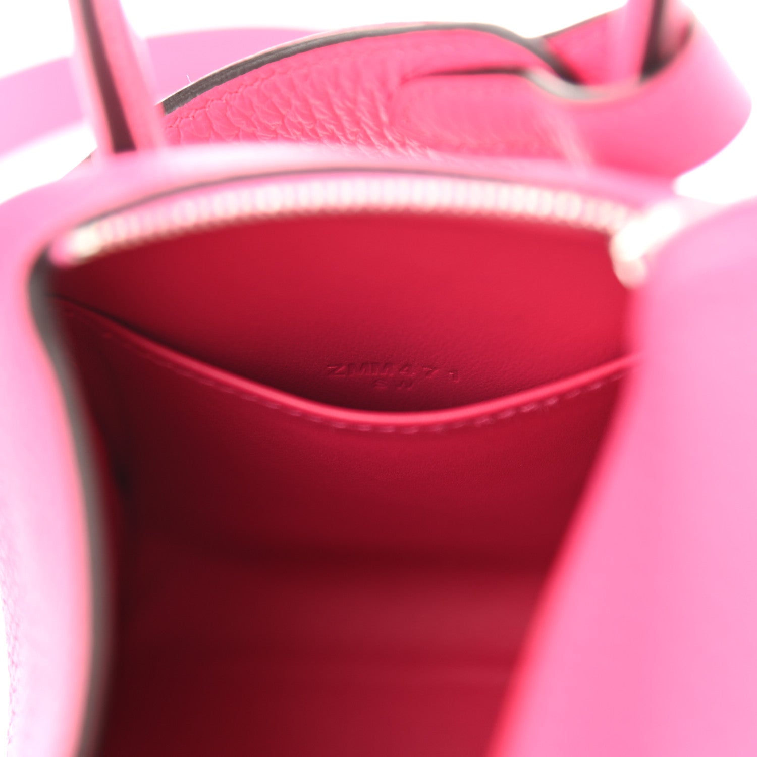 Hermes Taurillon Clemence Mini Lindy 20 Rose Shocking 7 of 11