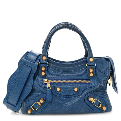 Balenciaga Agneau Giant 12 Gold Hardware Mini City Bleu Lazuli 1 of 13