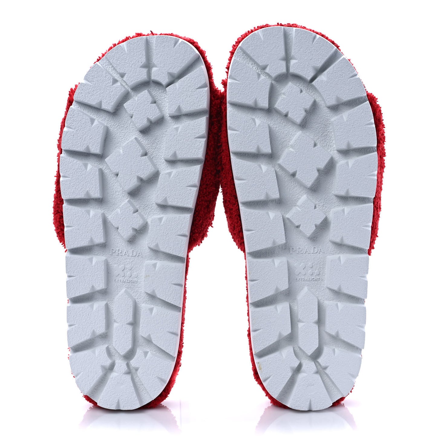Terry Cloth Logo Lug Sole 20mm Slide Sandals 40 Rosso Black