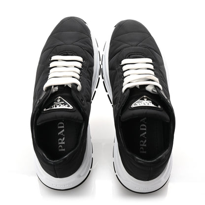Prada Re-Nylon Piuma Metal Triangle Logo Quilted 45mm Sneakers 40 Black 2 of 9
