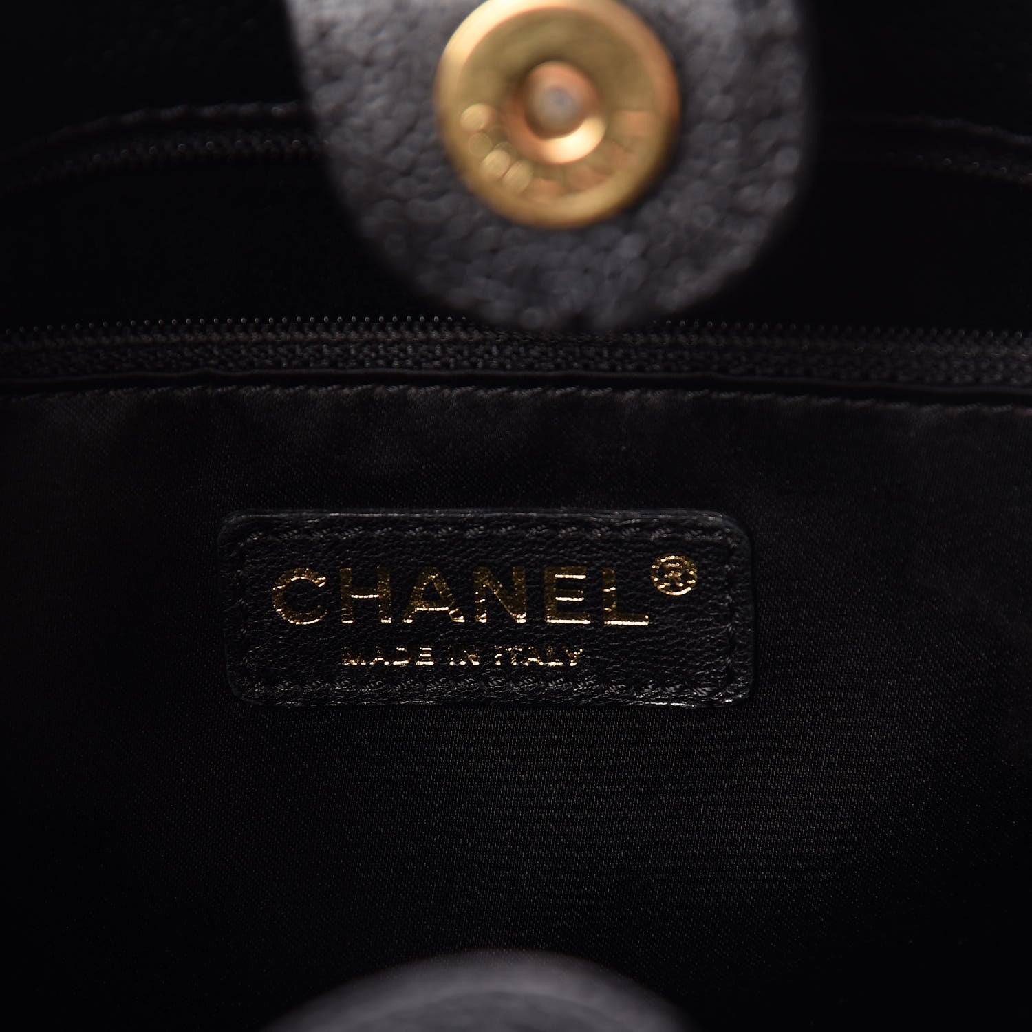 Chanel Caviar Quilted Petit Shopping Tote PST Black 6 of 13
