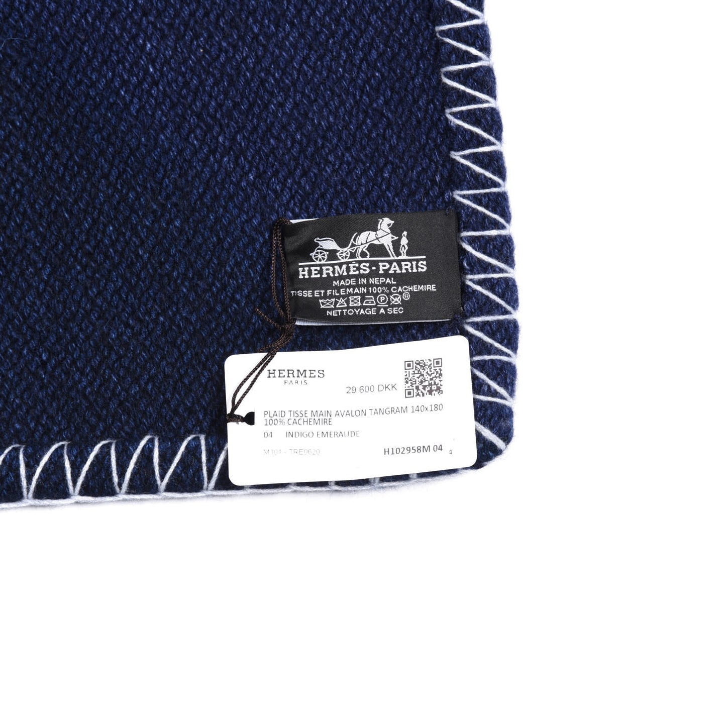 Cashmere Avalon Tangram Blanket Indigo Emeraude