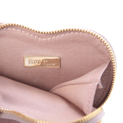 Miu Miu Goatskin Madras Heart Wristlet Pouch Orchidea 5 of 5