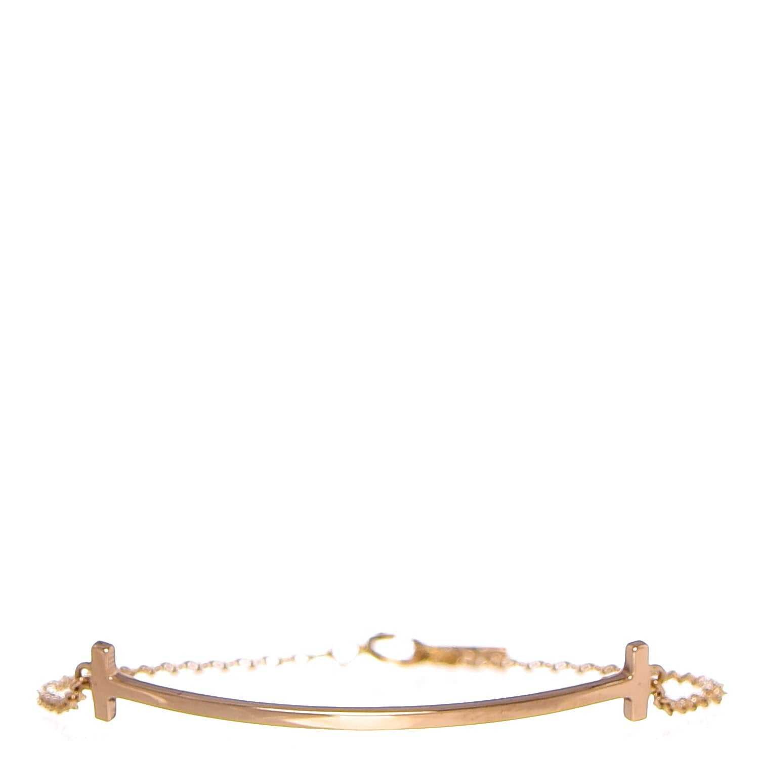 Tiffany 18K Rose Gold T Smile Bracelet 1 of 5