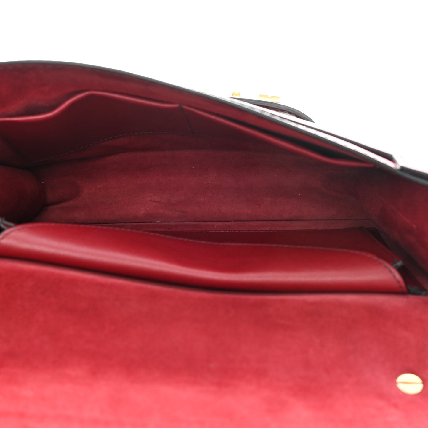 Calfskin J'Adior Chain Flap Bag Red