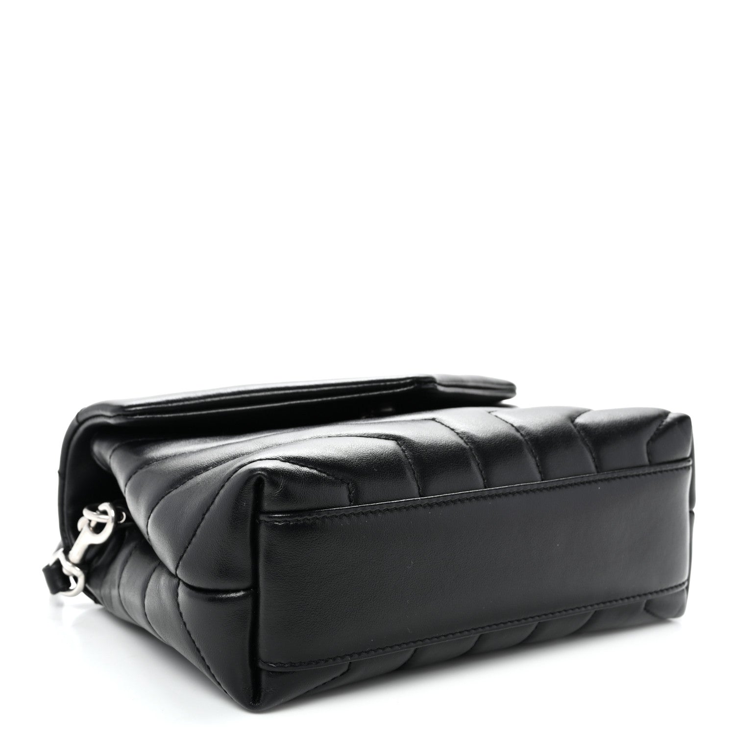 Saint Laurent Calfskin Y Quilted Monogram Toy Loulou Crossbody Bag Black 4 of 9