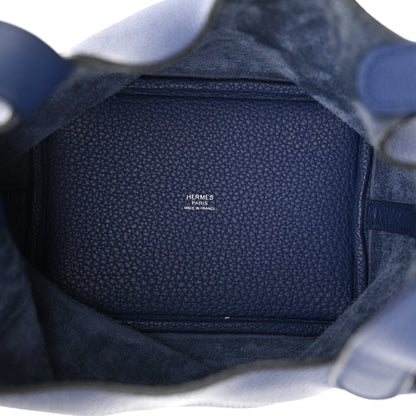Hermes Taurillon Clemence Picotin Lock 18 PM Bleu Saphir 5 of 12