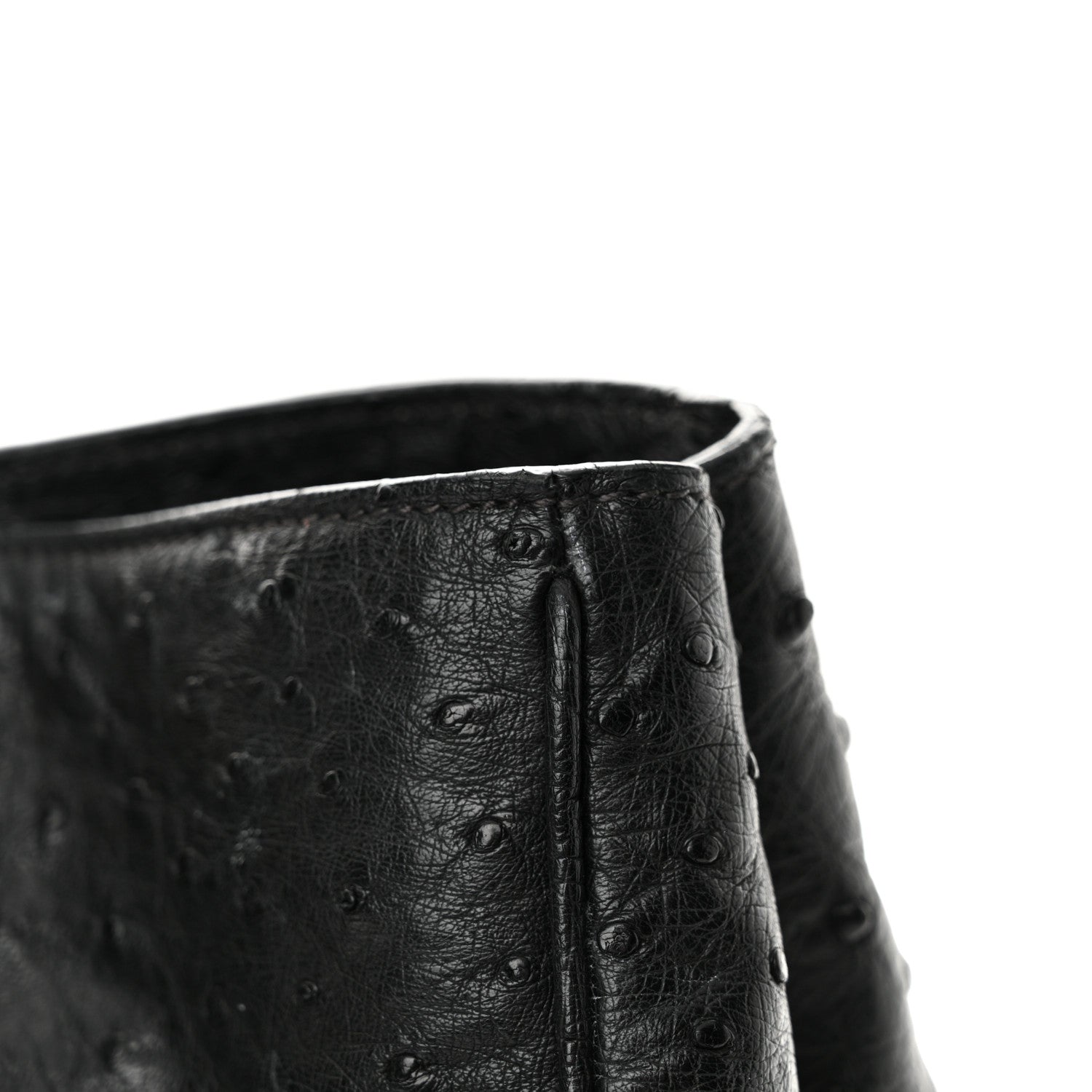 Prada Ostrich Tote Black 19 of 20