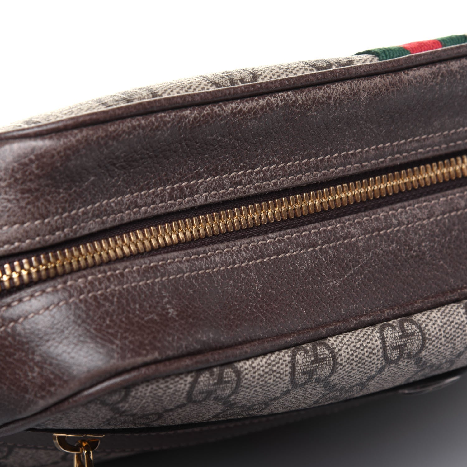 Gucci GG Supreme Monogram Web Small Ophidia Shoulder Bag Brown 19 of 21