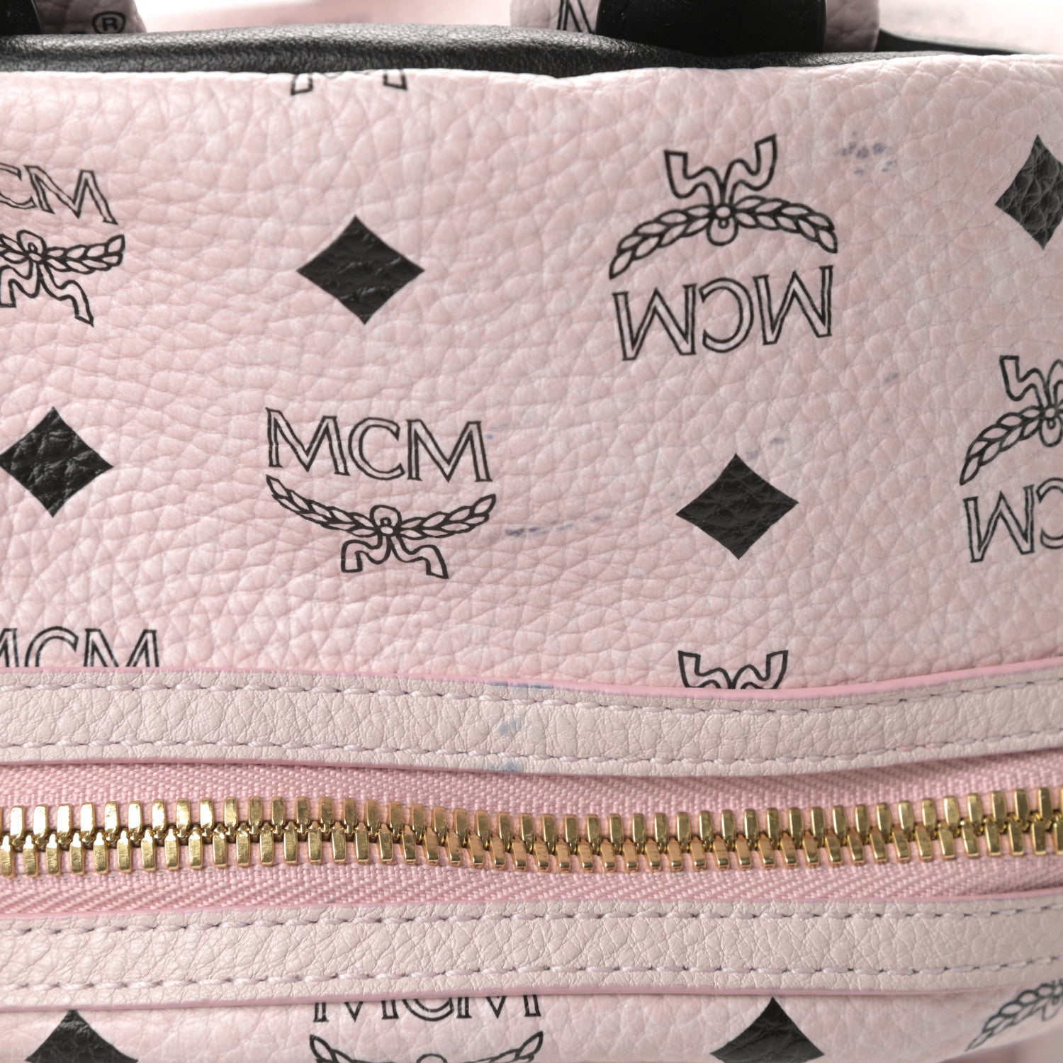 MCM Visetos Small Side Stud Stark Backpack Light Pink 12 of 13