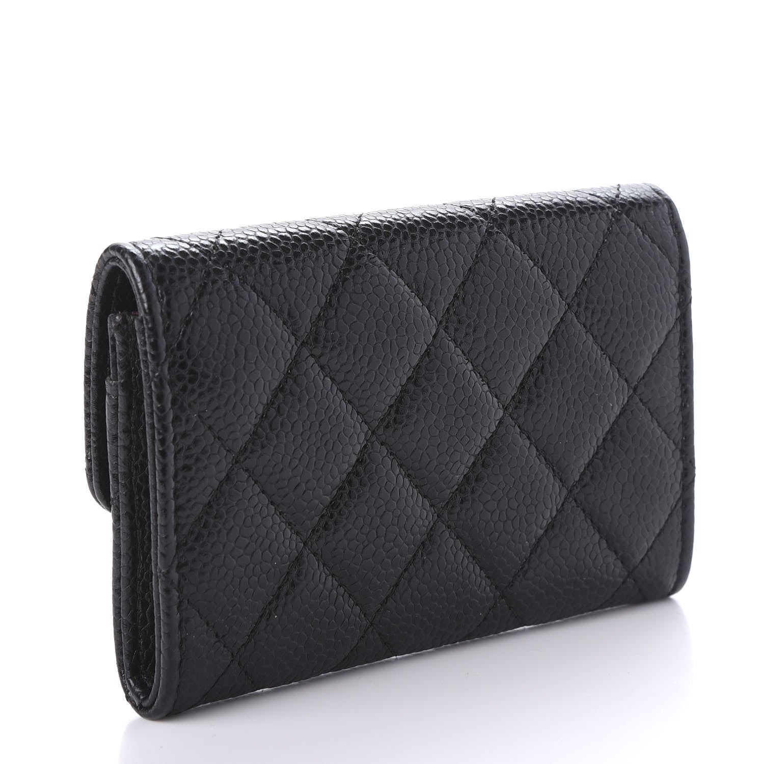 Chanel Caviar Quilted Flap Card Holder Black 2 of 9