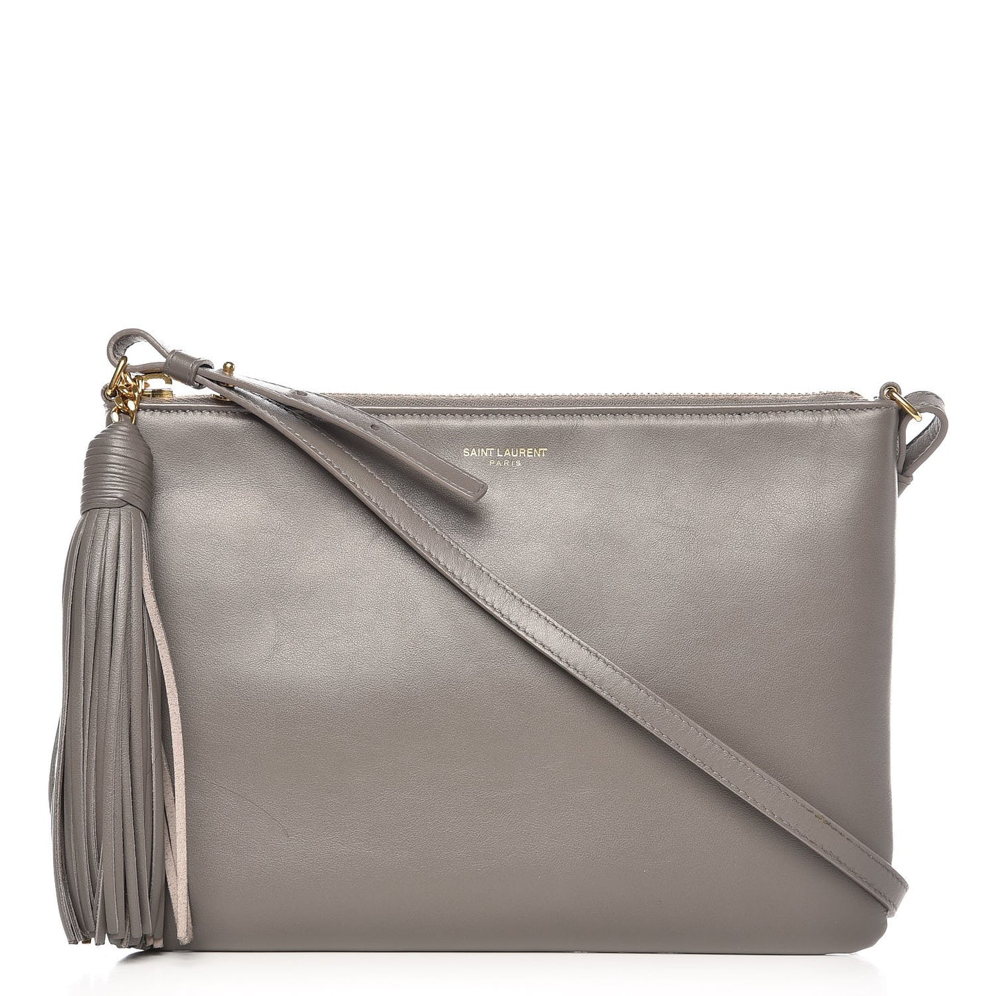 Calfskin Teen Monogram Crossbody Bag Grey