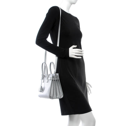Saint Laurent Metallic Grained Calfskin Baby Sac De Jour Silver 2 of 9