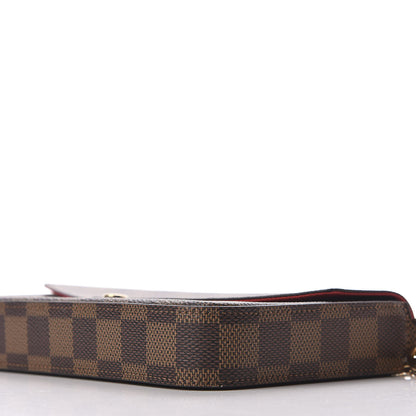 Louis Vuitton Damier Ebene Pochette Felicie Chain Wallet 7 of 10