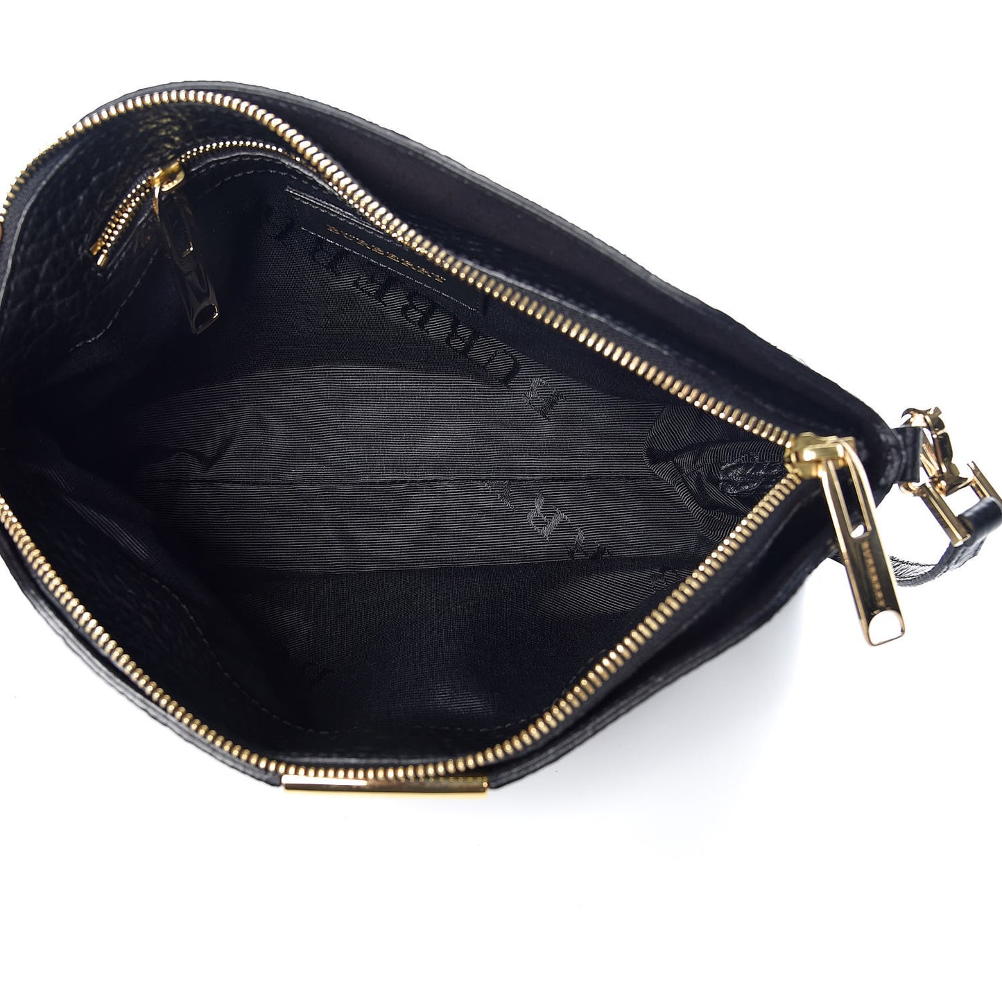 Signature Grain Calfskin Check Embossed Small Chichester Crossbody Clutch Bag Black