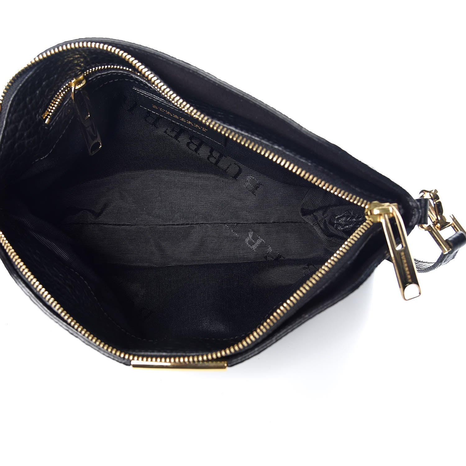 Burberry Signature Grain Calfskin Check Embossed Small Chichester Crossbody Clutch Bag Black 5 of 9