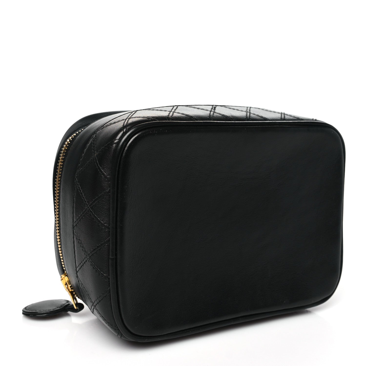 Chanel Lambskin Vanity Cosmetic Case Black 4 of 10