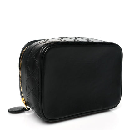 Chanel Lambskin Vanity Cosmetic Case Black 4 of 10