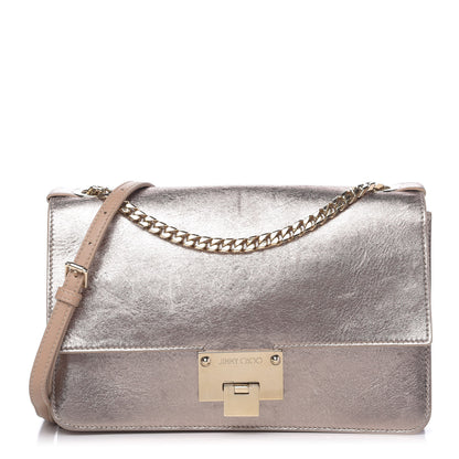 Jimmy Choo Metallic Calfskin Rebel Crossbody Bag Gold 1 of 8