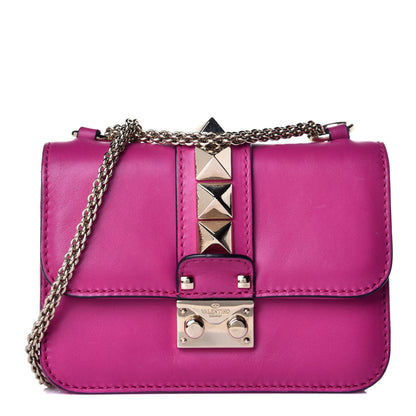 Valentino Garavani Vitello Mini Glam Lock Rockstud Flap Fuxia 1 of 9