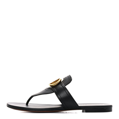 Christian Dior Calfskin 30 Montaigne Thong Sandals 37 Black 1 of 13