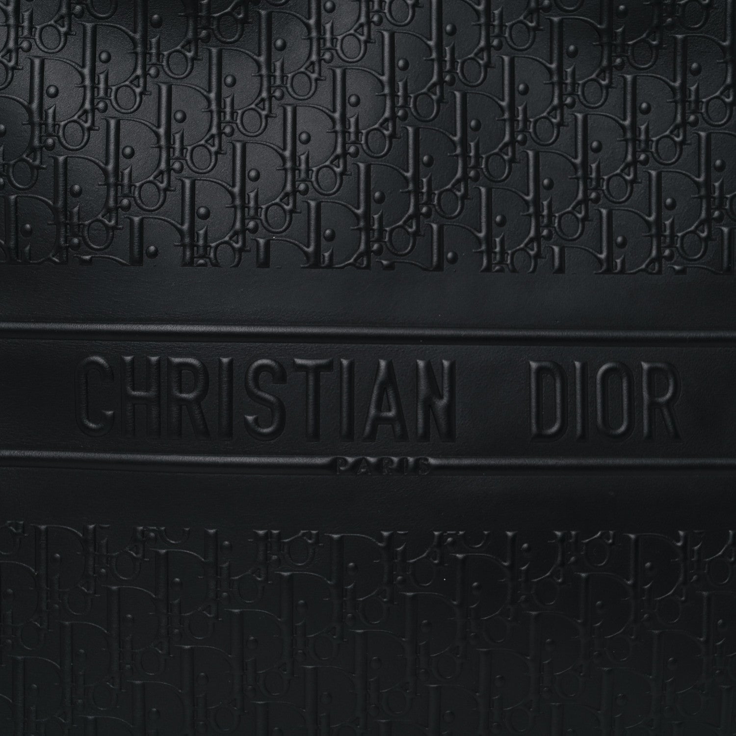 Christian Dior Oblique Calfskin Embossed Large Book Tote Black 12 of 12