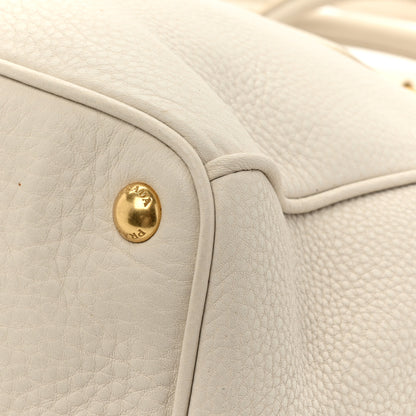 Prada Vitello Daino Large Double Zip Tote Talco 23 of 23