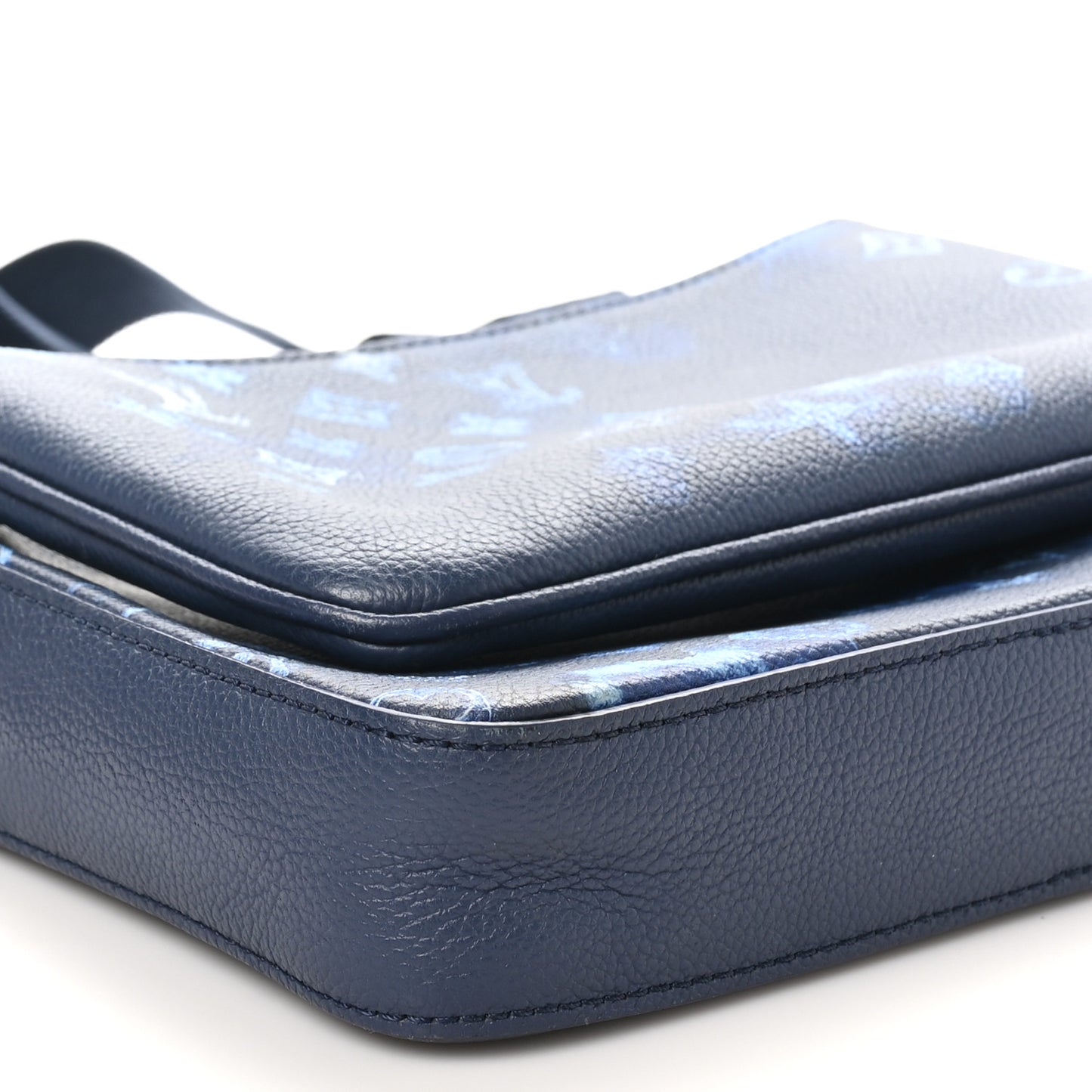 Monogram Ink Watercolor Trio Messenger Bag Blue