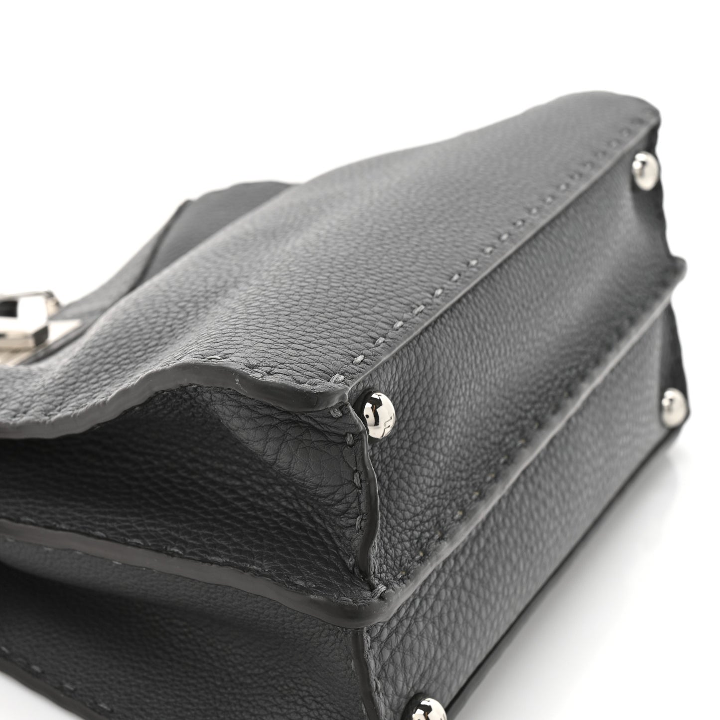 Cuoio Romano Selleria Chamois Small Peekaboo I SEE U Satchel Asfalto Camelia
