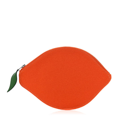 Hermes Canvas Tutti Frutti Citron Clutch Feu 1 of 7