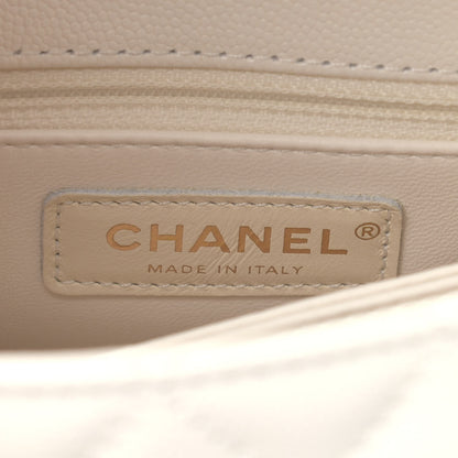 Chanel Caviar Quilted Mini Coco Handle Flap White 6 of 9