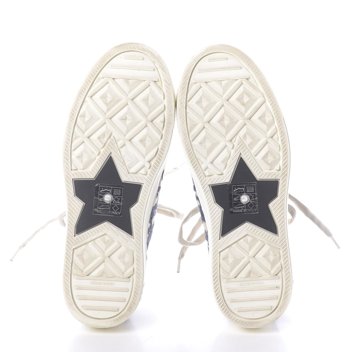 Canvas Oblique Walk'N'Dior Low Top Sneakers 35 Deep Blue