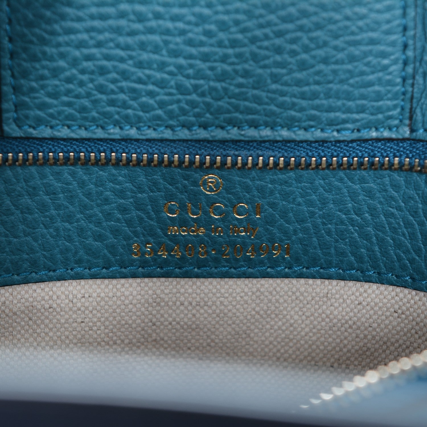 Gucci Dollar Calfskin Small Swing Tote Classic Marine Deep Cobalt 6 of 7