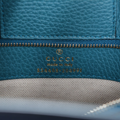 Gucci Dollar Calfskin Small Swing Tote Classic Marine Deep Cobalt 6 of 7