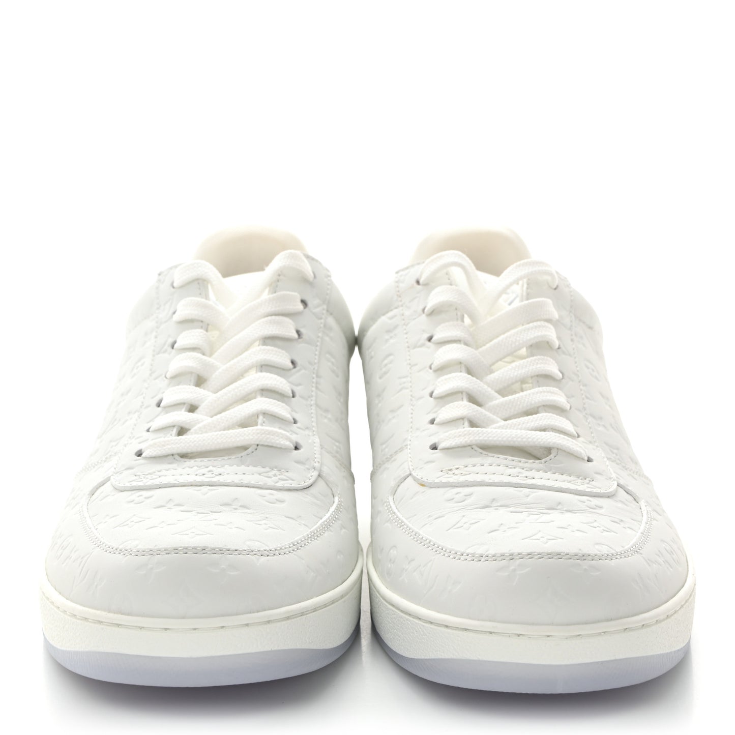 Calfskin Monogram Mens Rivoli Sneakers 9 White