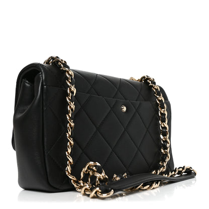 Chanel Lambskin Quilted Resin Bi-Color Chain Flap Bag Black 2 of 10