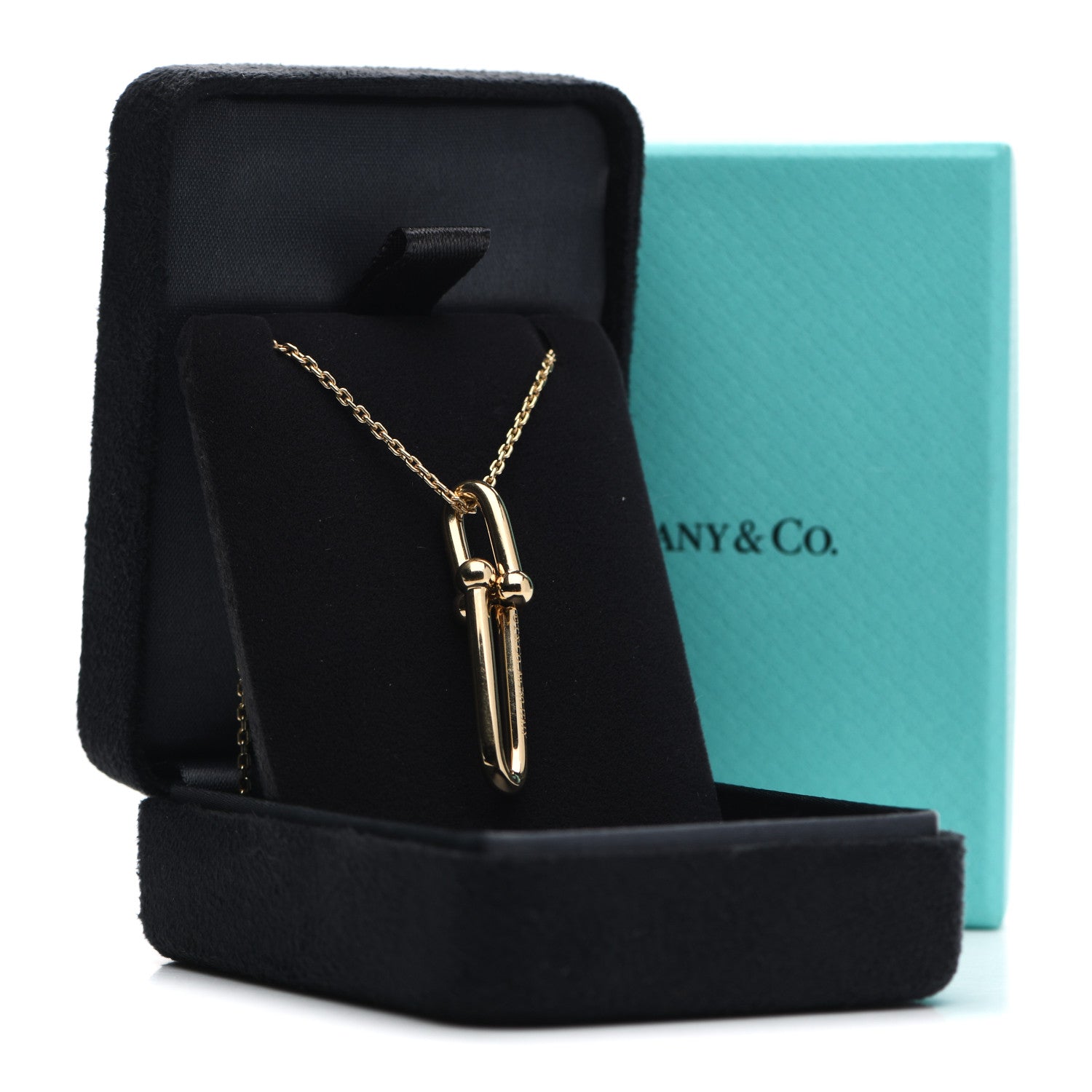 Tiffany 18K Yellow Gold HardWear Link Pendant Necklace 7 of 7
