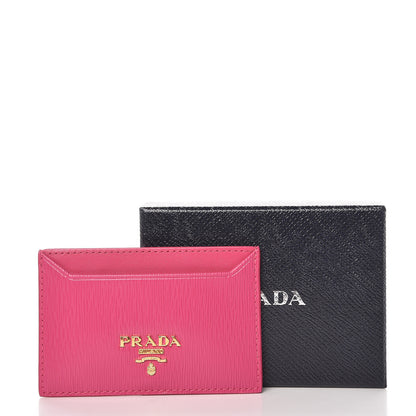 Prada Vitello Move Metal Card Case Fuxia 8 of 8