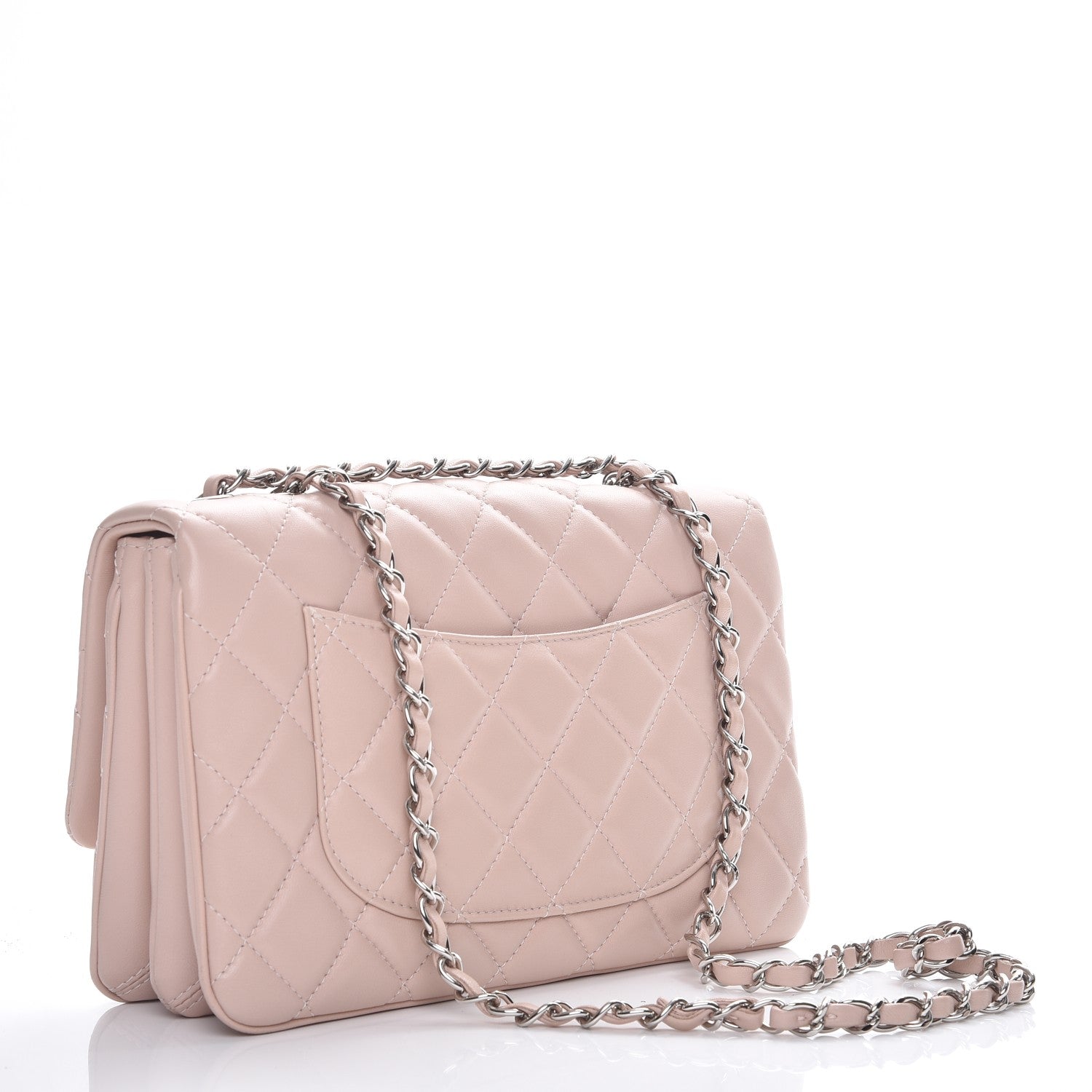 Chanel Lambskin Quilted Medium 3 Flap Light Pink 4 of 11