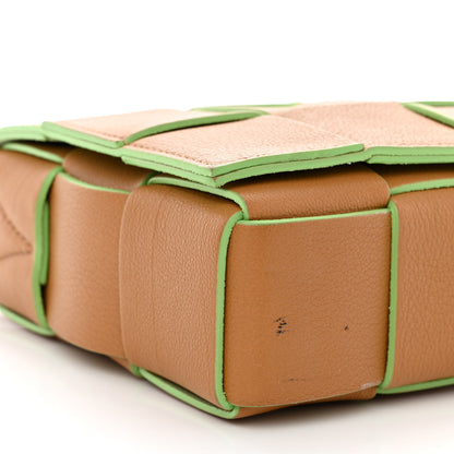 Bottega Veneta Grained Calfskin Maxi Intrecciato Cassette Crossbody Bag Caramel Pistachio 10 of 11