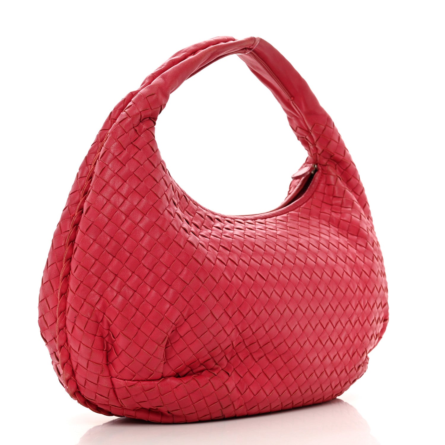 Bottega Veneta Nappa Intrecciato Medium Belly Veneta Hobo Fuchsia 3 of 10
