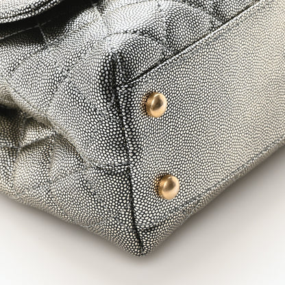 Chanel Metallic Caviar Quilted Mini Coco Handle Flap Silver 9 of 10