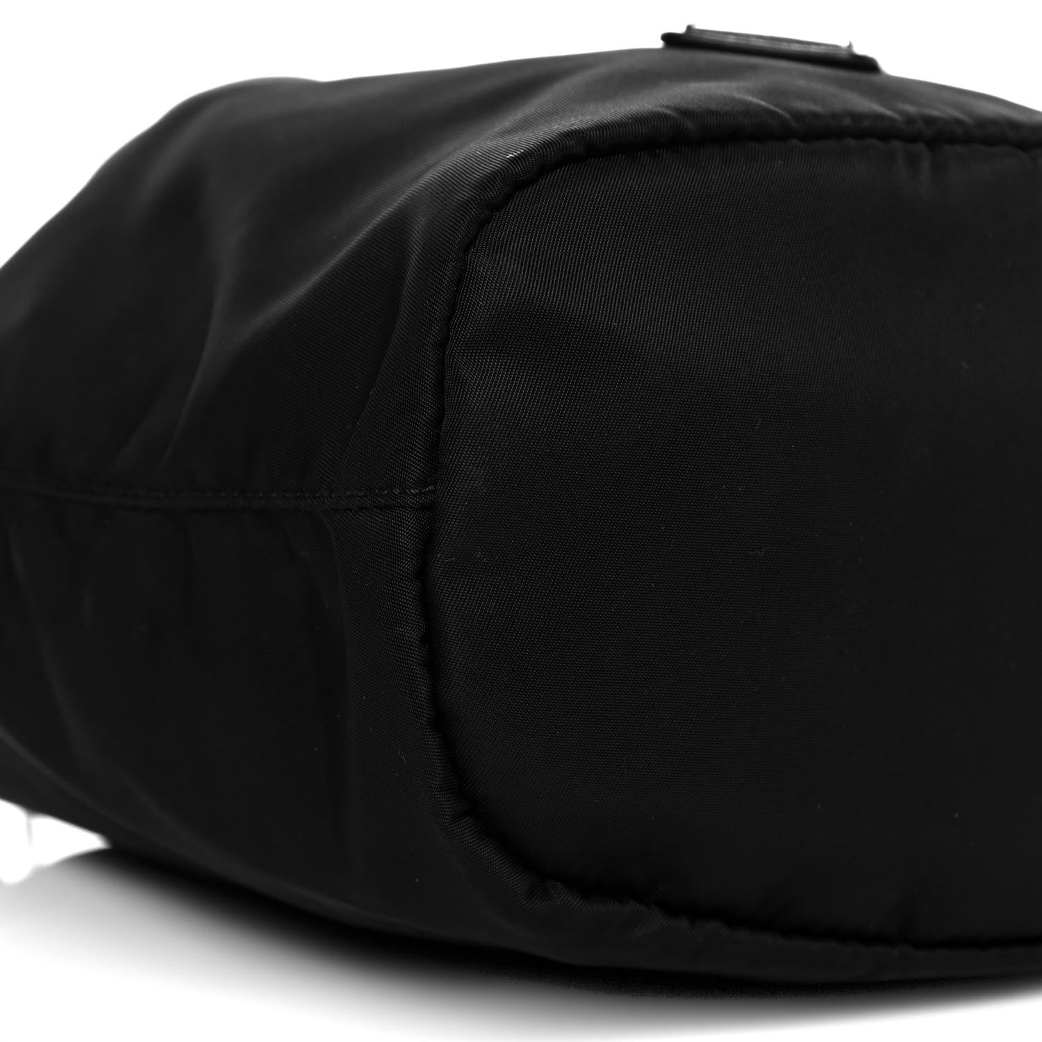 Prada Saffiano Tessuto Nylon Vela Bucket Wristlet Black 7 of 9