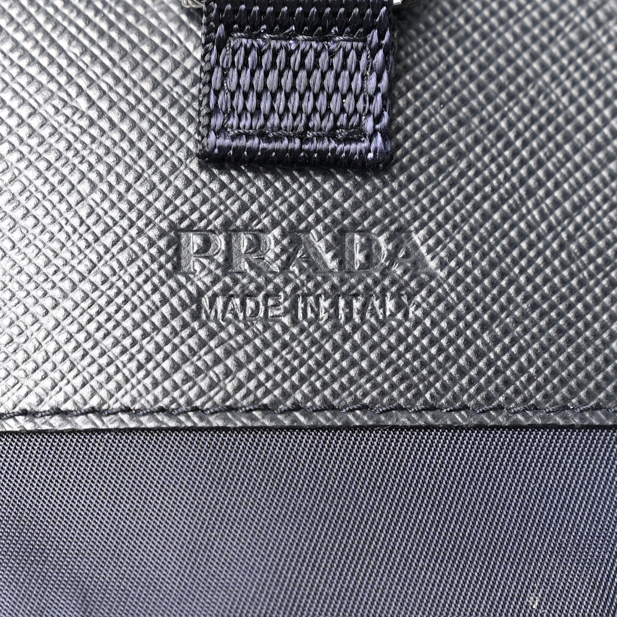 Re-Nylon Saffiano Smartphone Case Crossbody Navy